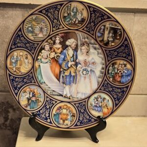 1978 Cinderella Wedding Story Plate 9" Franklin Porcelain Pauline Ellison France